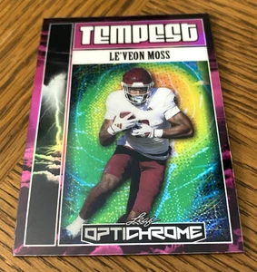 2025 Leaf Optichrome Le'Veon Moss Tempest Prismatic PINK #d 1/1 RC SSP TEXAS A&M - Picture 1 of 2