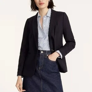 J Crew Women's Parke Wool Blazer Black Size 6 - Picture 1 of 11