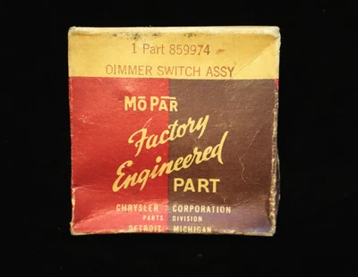 1937 1948 1951 Headlight Dimmer Switch Dodge Chrysler Plymouth Desoto Vintage - Image 1 of 4