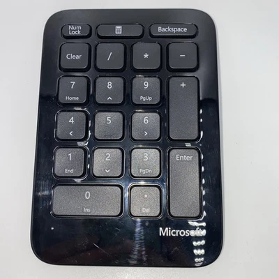 Microsoft Wireless Number Keypad Model 1558 -Replacement Keypad Only OEM Black - Image 1 of 4
