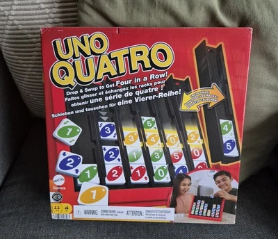 Uno Quatro Board Game, Mattel Games,  New and Sealed - Image 1 of 3