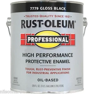 2 Gal Black Gloss Rust-Oleum Protective Rust Control Enamel Paint 7779-402 - Picture 1 of 1