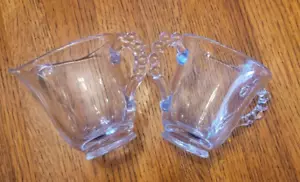 Vintage Clear Glass Cream & Sugar Set - Picture 1 of 4
