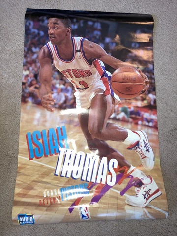 POSTER Isiah Thomas Detroit Pistons 1990's Vintage New Out of Box NBA (EXCELLENT Cover