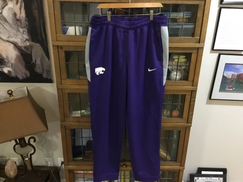 Kansas State Wildcats NIKE Purple/Gray TEAM ISSUED Sweatpants SZ XLT - Cool Cover