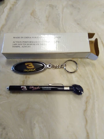 Dale Earnhardt Nascar Tire Guage And Key Chain Set Cover