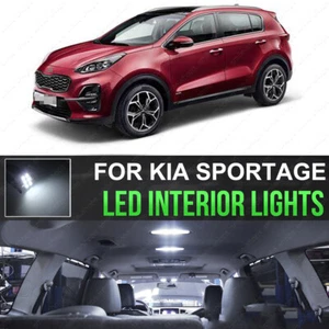 For 2017-2018 Kia Sportage White Interior LED Light Accessories Package Kit 7x - Picture 1 of 10
