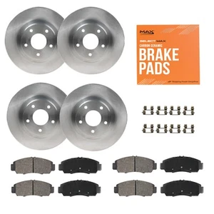 Front & Rear Brake Rotors + Ceramic Pads for 2013-2019 Nissan Sentra - Picture 1 of 9