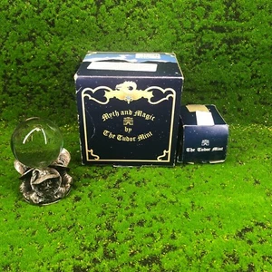 The Tudor Mint Myth & Magic Wizards Head 3823 Pewter Sculpture + Crystal Ball - Picture 1 of 12