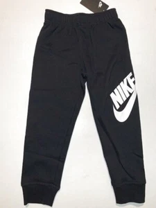 NWT Nike Boy's 6 Jumbo Futura Black Fleece Jogger Sweatpants 86D948-023 - Picture 1 of 3