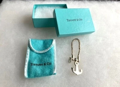 Llavero Tiffany & Co. Plata Esterlina Etiqueta de Anclaje de Barco Dije Foto 1 de 4