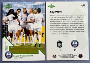 Ally Watt 2022 Parkside NWSL Pronto Week 15 Card #78 /403 PRIDE QTY