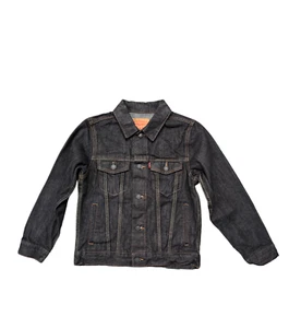 Levi's Boys' Big Kids Denim Trucker Jacket Black/Natural Fill Medium 917747F-097 - Picture 1 of 1