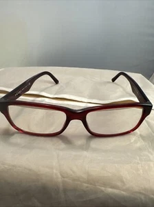 PRADA eyeglass Frames Red VPR 16M 55-16 140 2BM-101 Frames Only - Picture 1 of 12