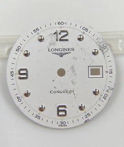 Esfera de reloj genuina Longines Conquest 22,5 mm blanca para damas - Imagen 1 de 9