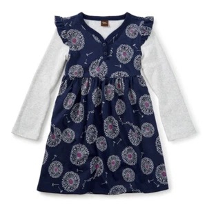TEA COLLECTION Wish Button Neck Layered Dress - NWT Girls 6 - Picture 1 of 2
