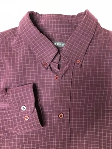 Mens CONSENSUS Wine Red Colored Button Long Sleeve Button Shirt 2XL EUC - Picture 1 of 10