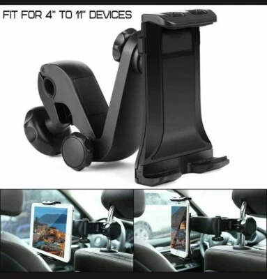 Car Back Seat Headrest Mount Tablet Holder for iPad iPhone Samsung GPS Universal - Image 1 of 4