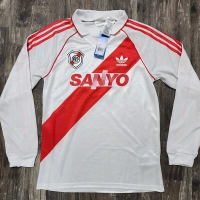 1994 River Plate дома футбол Джерси Энцо Франческоли мужчин S повторное издание Уругвай - Изображение 1 из 4
