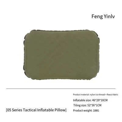 Dual Use Inflatable Pillow For camping Pillow with Ice Silk Fabric 188g - Image 1 of 4