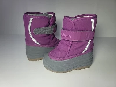 L.L. Bean Northwoods Botas Niño Pequeño Púrpura Aislado Gancho y Lazo - EE. UU. 7 Foto 1 de 4