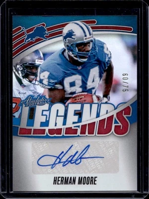 2025 Absolute Herman Moore Legends Signatures Red Auto #60/75 Lions - Image 1 of 2