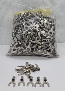 445 Pcs-T&B K14‑10F-M 16-14 SPLIT NON-INSULATED FORK TERMINAL [RC3-5] - Picture 1 of 6