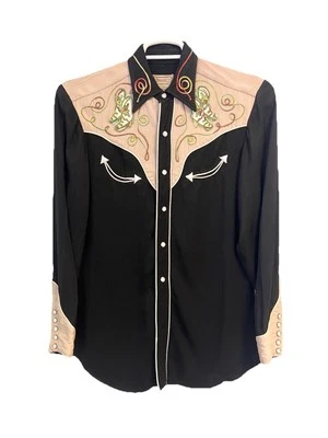 Vintage 50’s H Bar C Horse Yoke Detail Western Cowboy Shirt Pearl Snap Button Up - Image 1 of 4