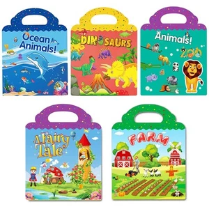 Reusable Sticker Book for Kids, 5 Sets Educational Learning Toys Travel Stick... - Picture 1 of 7