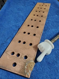 Ladegerät 4x20 KUPFER Sammelschiene 3/8 Bolzen 3/4 Raum 2-Loch & 1-Loch Ösen 18 Term DEFEKT - Bild 1 von 6