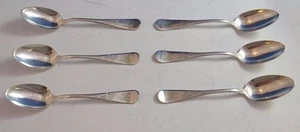 Juego de 6 cucharas vintage plateadas de 6" Demitasse de Towle alrededor de la década de 1880 (#929) - Imagen 1 de 4