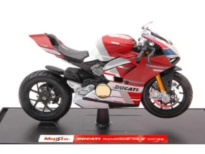 Ducati Panigale V4 S Corse Rossa Maisto Modellino Moto Die Cast In Scala 1:18 - Immagine 1 di 2
