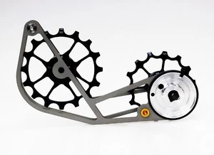 SwishTi Road Bicycle Oversized Pulley Titanium Cage for Sram Force eTap AXS Blk - Picture 1 of 9