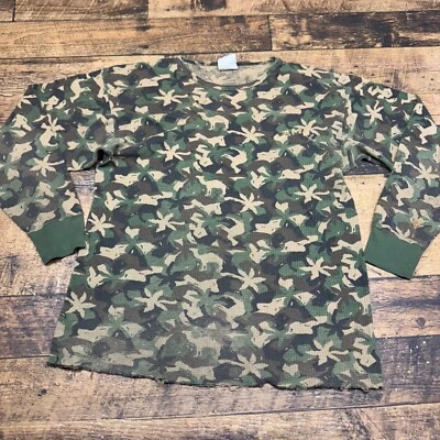 Camel Camo Thermal Shirt Long Sleeve Camels Graphic Print Distressed vintage - image 1 of 4