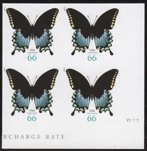 USA Sc. 4736a 66c Spicebush Butterfly 2013 MNH plate block NO DIE CUTS * - Picture 1 of 1