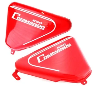 Pour Norton Commando Roadster 850 Panneau Latéral Acier Rouge Peint ECS - Photo 1/9