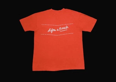 Camiseta vintage años 80 Life's is a Beach bolsillo Hanes talla grande para hombre Foto 1 de 4