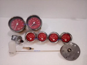Smiths Electrical Red Temp+Oil+Volt+Fuel+Speedo+Tacho With 3 senders Units ME - Picture 1 of 3