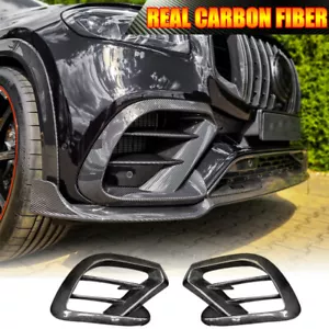 For Benz X167 GLS63 2021-2025 REAL CARBON Front Lamp Grill Air Vent Covers Trim - Bild 1 von 11