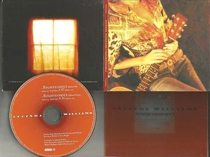 LUCINDA WILLIAMS Righteously w/ RARE EDIT & RED SLIPCASE PROMO DJ CD Single USA - Picture 1 of 1