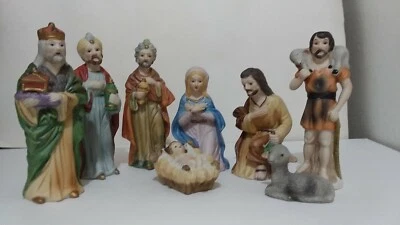 Belén cerámico vintage 8 piezas. Caja original Tiza Excelente Estado Foto 1 de 4