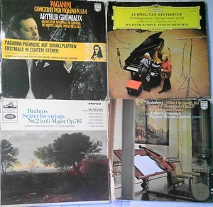 4 classical violin vinyl LPs lot : Arthur Grimiaux & Yehudi Menuhin - Picture 1 of 10