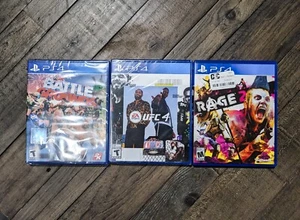PS 4 / Brandneu Sealed UFC 4 / W2K Battle Grounds / Rage 2 / 3 Stück KOSTENLOSER VERSAND - Bild 1 von 3
