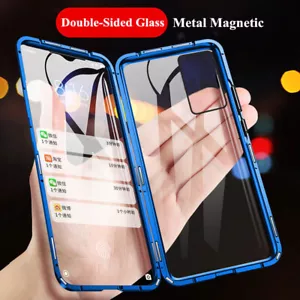 For Samsung Galaxy Note 10 Lite 20 + 360° Magnetic Double Sided Glass Cover Case - Picture 1 of 17