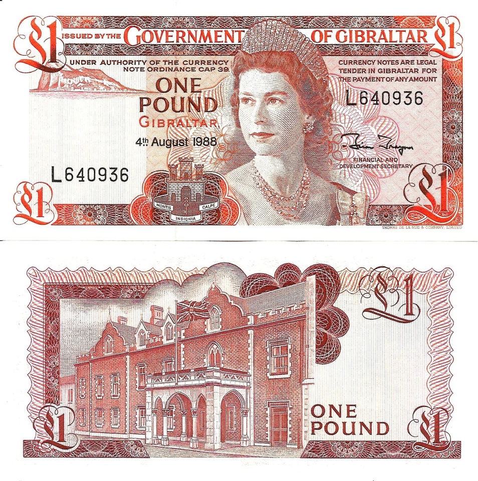 Gibraltar 1 pound 1988 P-20e UNC - Image 1 of 1