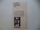 advertising Pubblicità 1961 OLIVETTI SUMMA PRIMA 20/MULTISUMMA