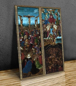 La Crucifixión, El Juicio Final Jan van Eyck lienzo montado o solo impresión - Imagen 1 de 11