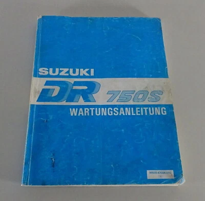 Manual De Taller / Instrucciones De Mantenimiento Suzuki DR 750 S Fecha 05/1991 - Imagen 1 de 4