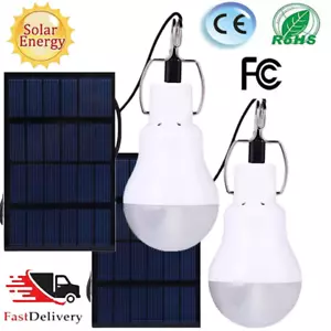 20W LED Solar Lampe Glühbirne Solarleuchte Campinglampe Außen Garten Beleuchtung - Bild 1 von 14