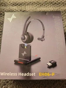Kabelloses Headset mit AI Noise Cancelling Mikrofon Bluetooth Headset - Bild 1 von 4